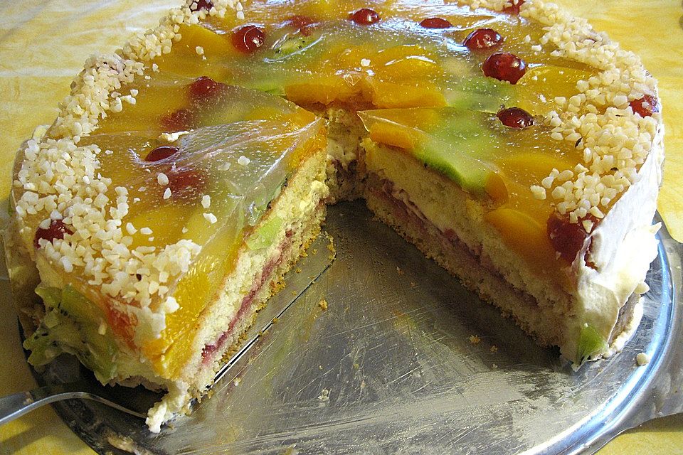 Saftige Obsttorte