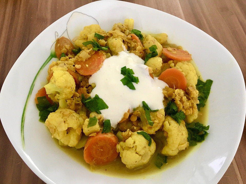 Blumenkohl - Möhren - Curry mit roten Linsen von Tinchen37 | Chefkoch