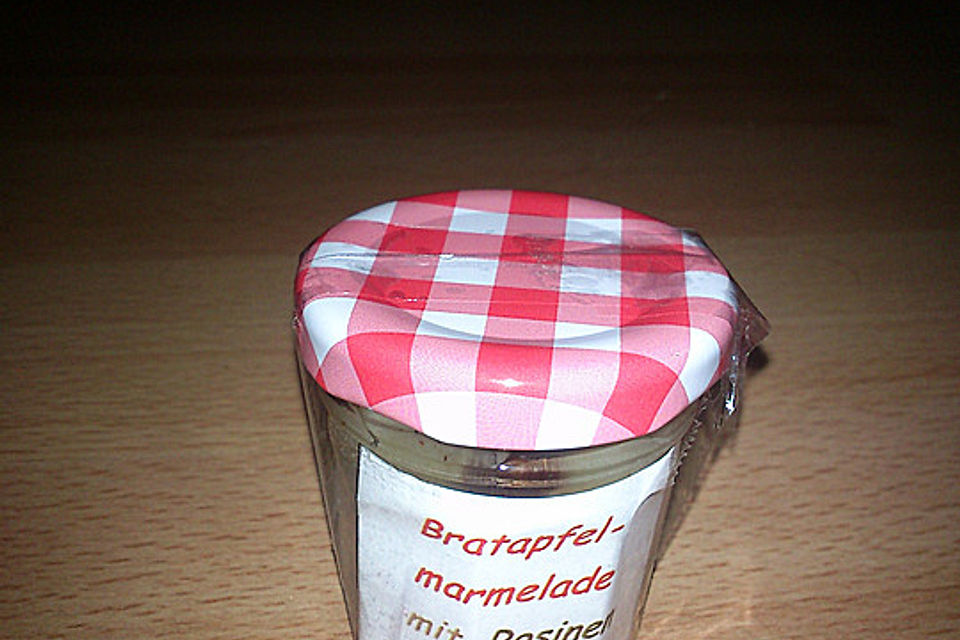 Bratapfelmarmelade mit Rosinen und Zimt