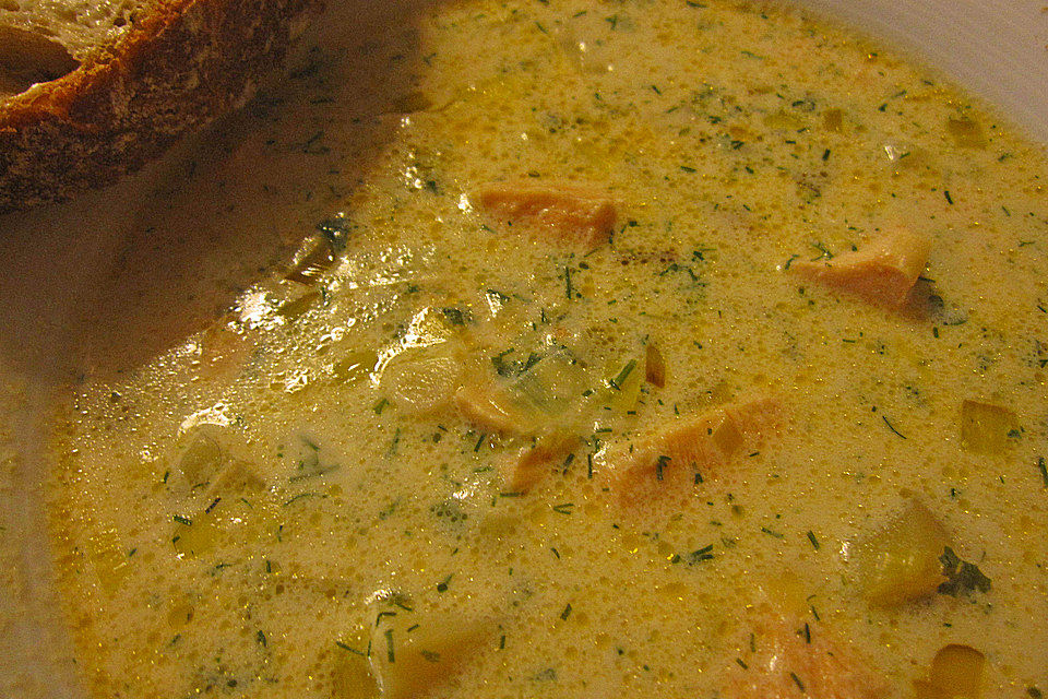 Finnische Lachssuppe