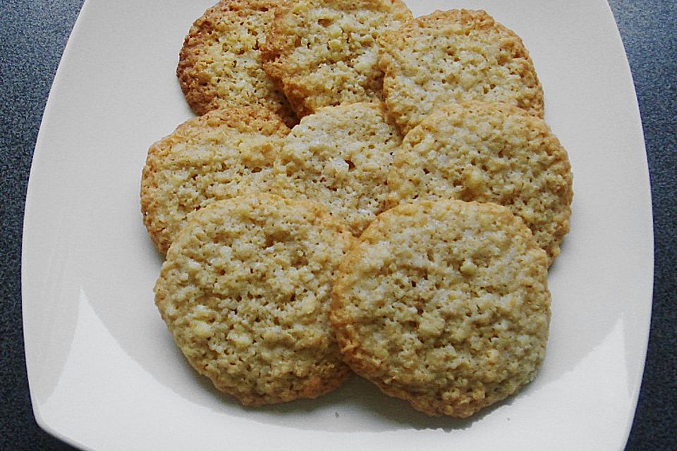 Mandelplätzchen mit Haferflocken Mandelplätzchen mit Haferflocken