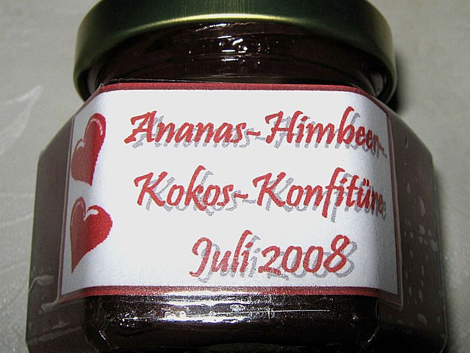 Ananas - Himbeer - Kokos - Marmelade von Seehuhn| Chefkoch
