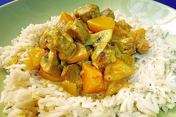 Curry - Sojageschnetzeltes mit Kokossoße
