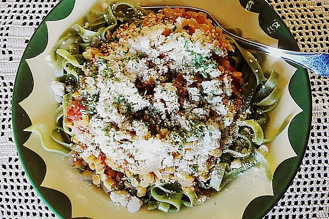 Grüne Tagliatelle mit Linsen von dark-hummel| Chefkoch