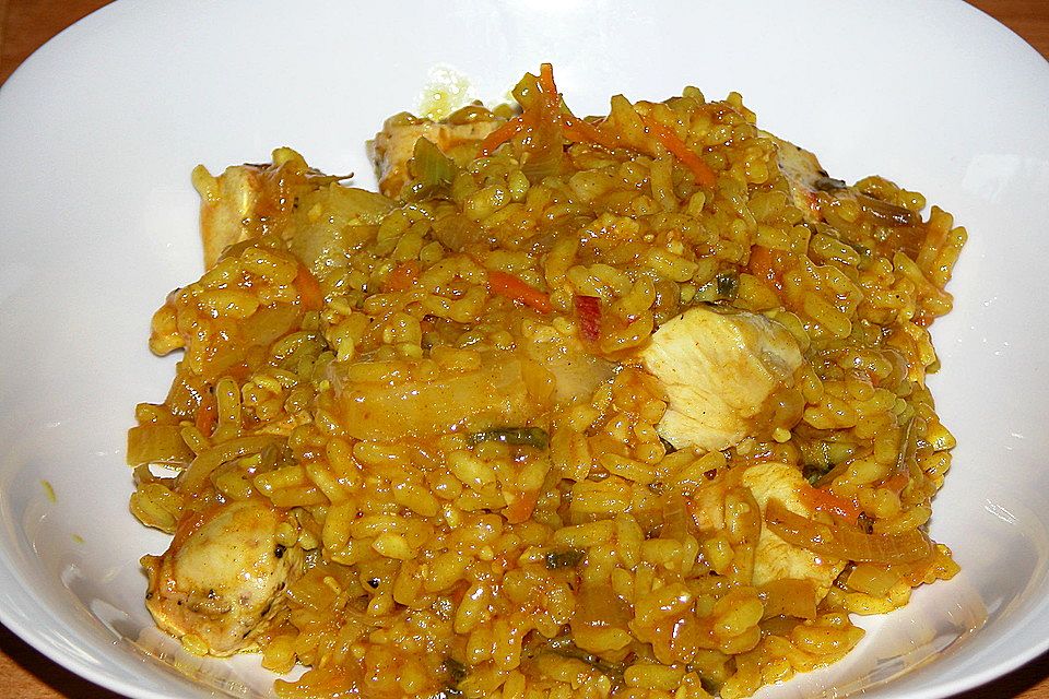 Curry - Risotto mit Huhn