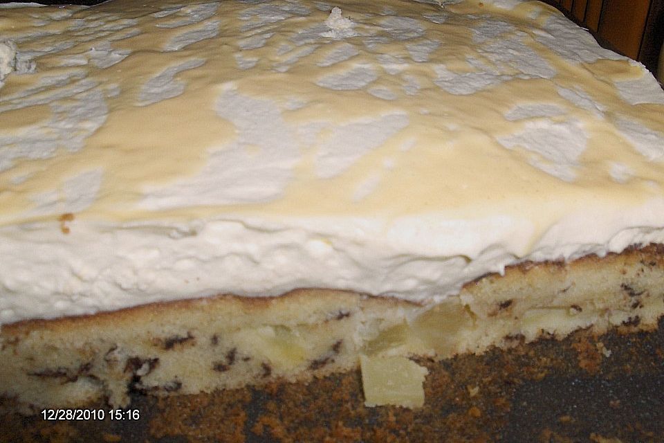 Kirsch - Eierlikör - Blechkuchen mit Schmand - Sahne