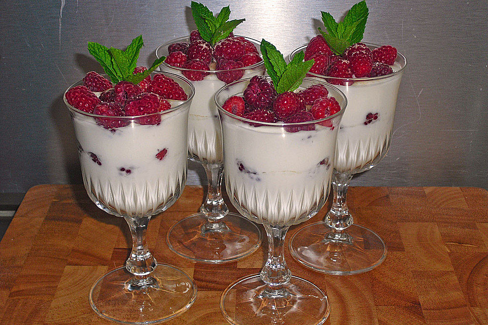 Himbeer - Joghurt als Dessert