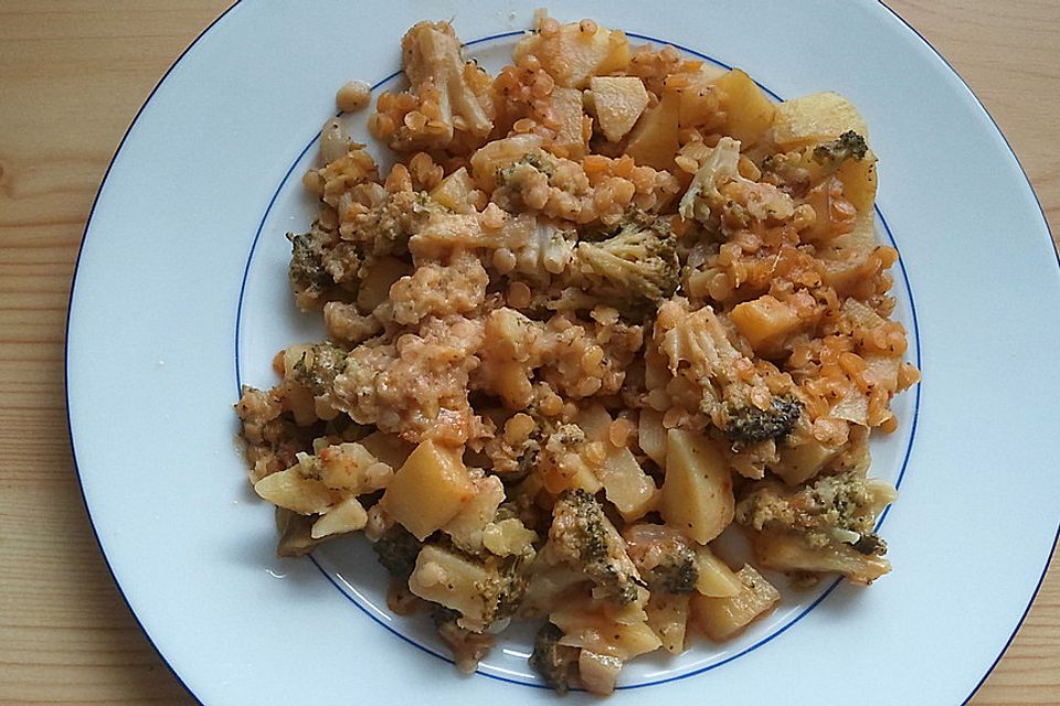 Kartoffel-Brokkoli-Curry mit Kokosmilch