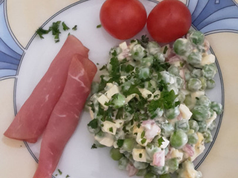 Erbsensalat mit rohem Schinken von heimwerkerkönig| Chefkoch