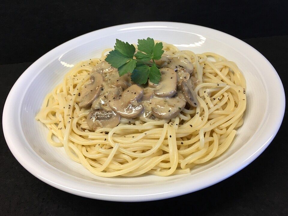 Spaghetti mit Pilz - Sahne - Soße von Shadowstar| Chefkoch