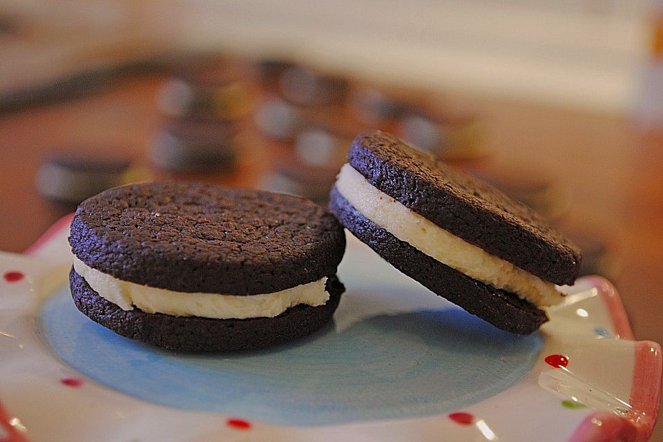 Selbst gemachte Cookies im Oreo - Style