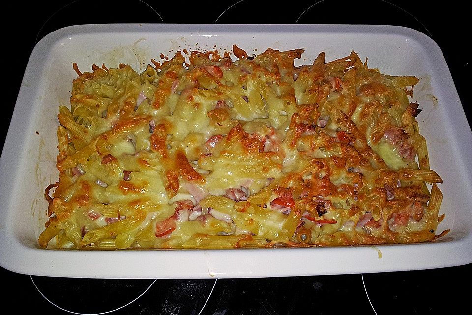 Makkaroni-Schinken-Gratin