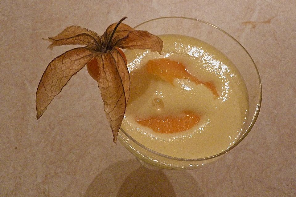 Prosecco - Zabaione auf Orangenfilets