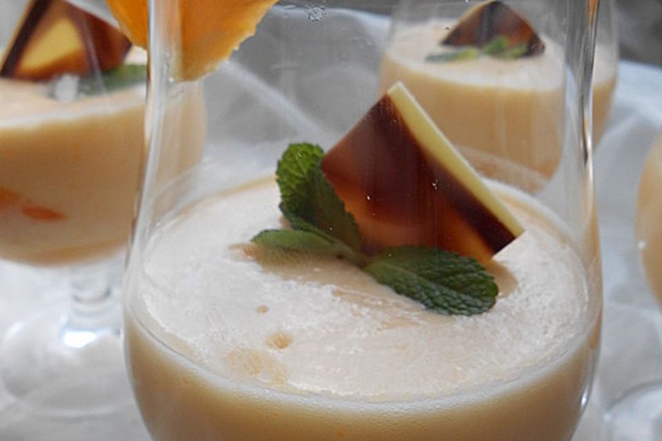 Prosecco - Zabaione auf Orangenfilets