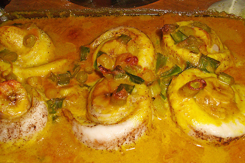 Fisch - Curry mit Bananen