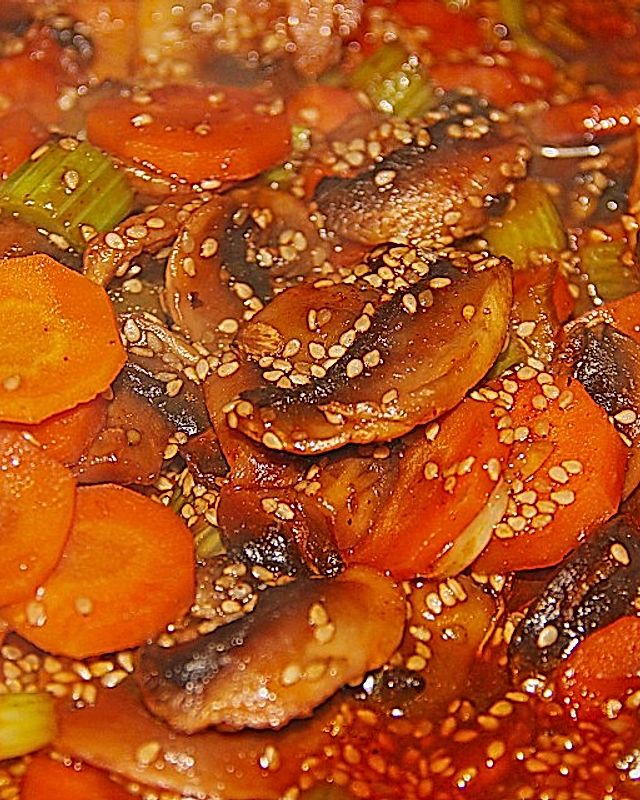 Asia - Gemüse mit Sesam