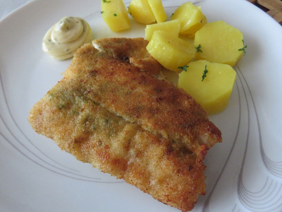 Rotbarschfilet in Kräuter - Panade | Chefkoch