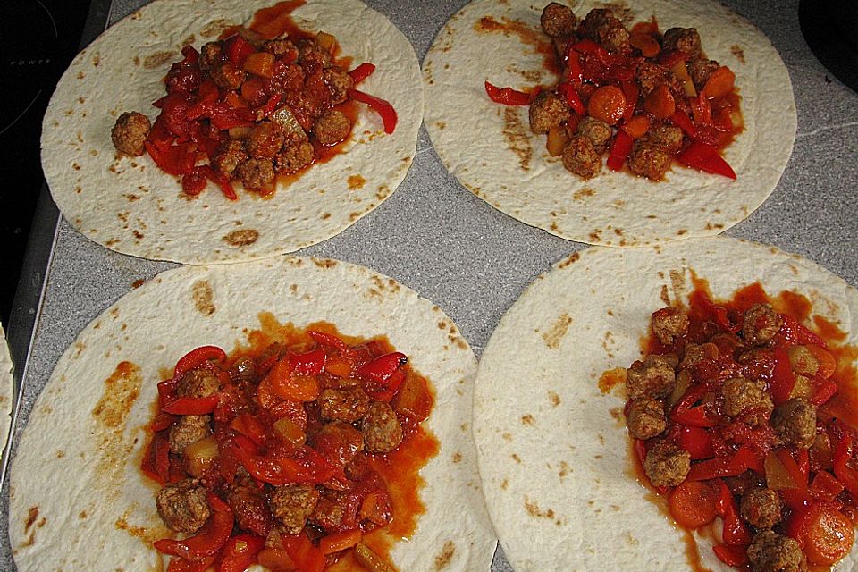 Überbackene Tortillas