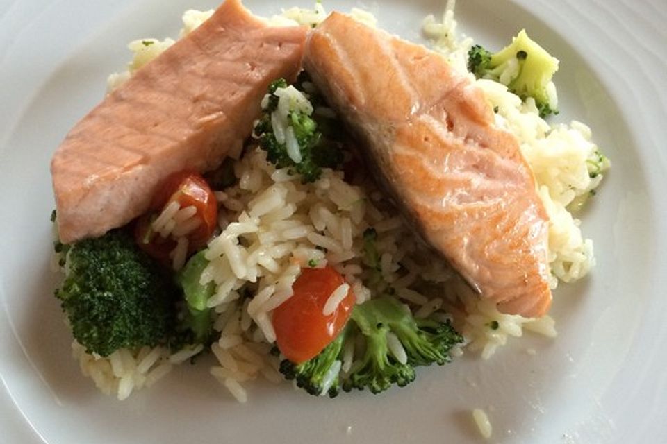 Brokkoli - Lachs - Pfanne