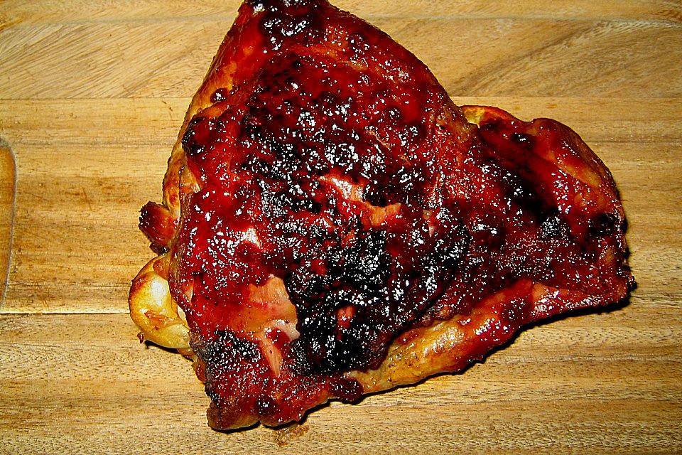 Glasierte Putenbrust mit Preiselbeeren Glasierte Putenbrust mit Preiselbeeren