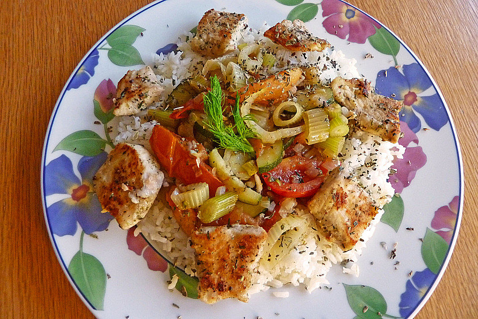 Spanische Fischpfanne