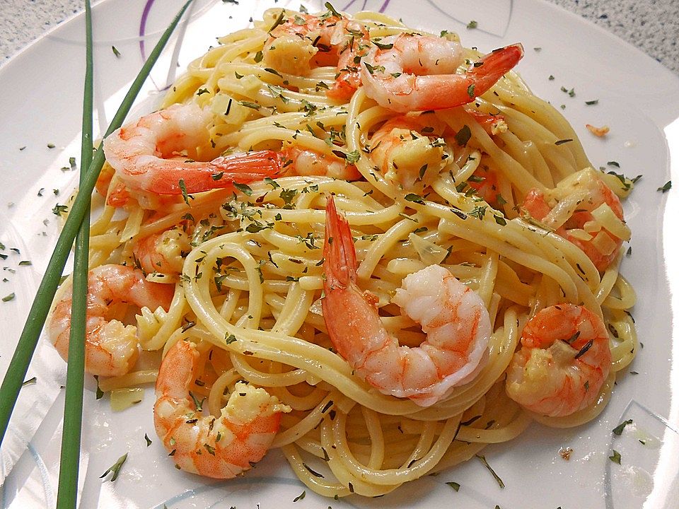 Spaghetti mit Krabben - Riesling - Sauce von scarlett05| Chefkoch