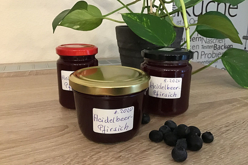 Heidelbeer - Pfirsich - Marmelade