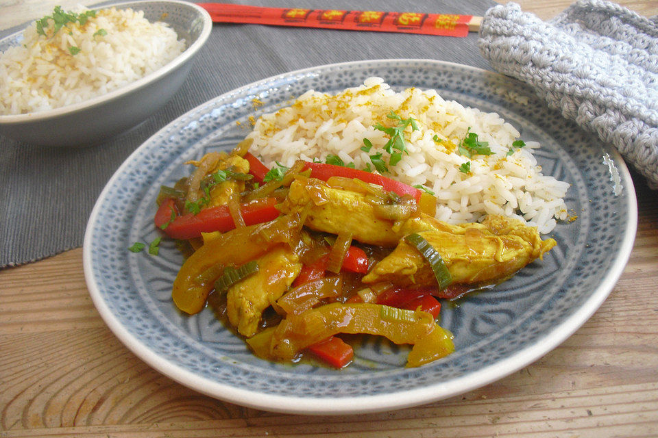 Chinesische Paprika - Geflügel - Pfanne