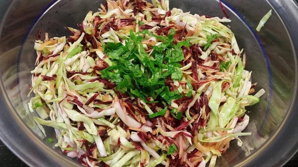 Möhren - Weißkraut - Salat
