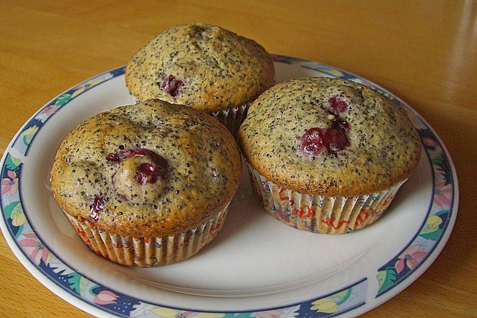 Mohn - Kirsch - Muffins