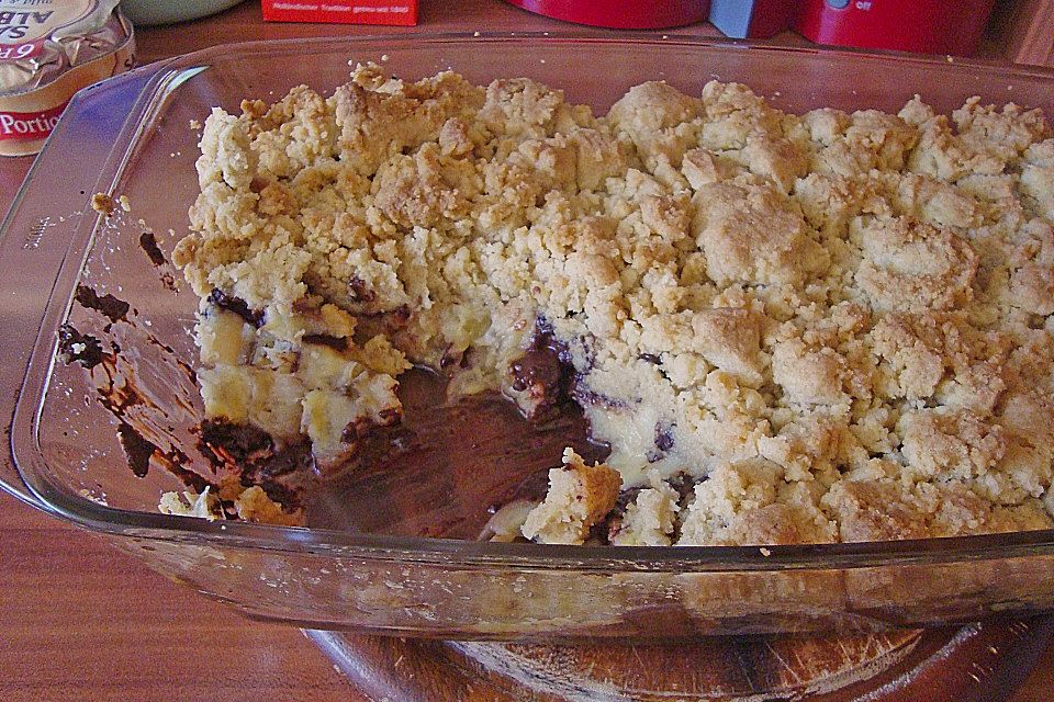 Bananen Crumble (mit Schoko)