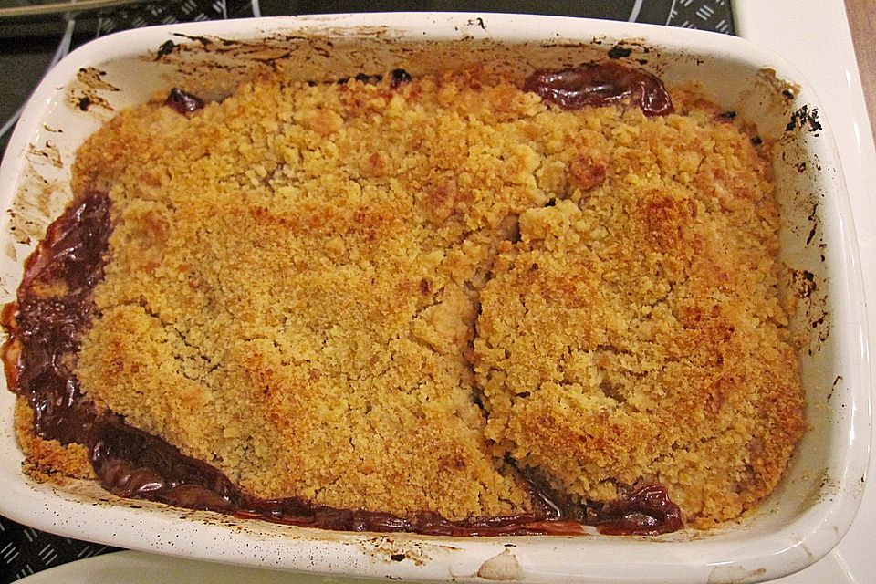 Bananen Crumble (mit Schoko)