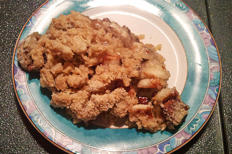 Bananen Crumble (mit Schoko)