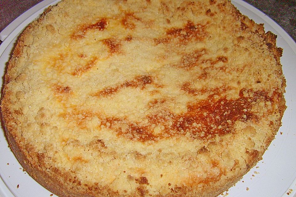 Käsekuchen mit Apfelkompott