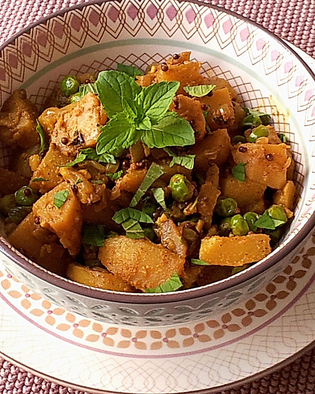 Kartoffel-Erbsen Curry