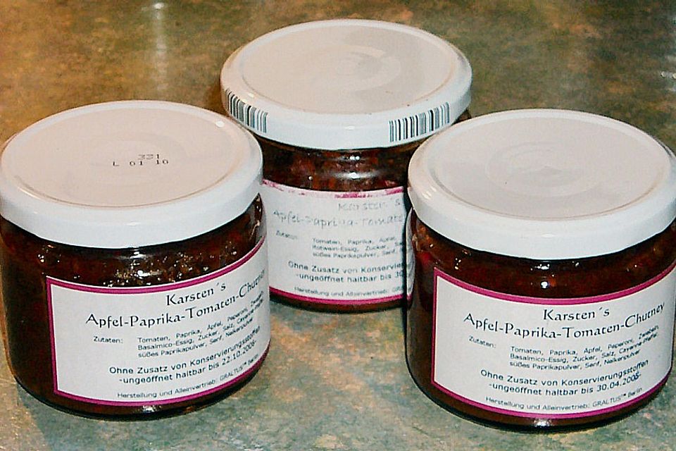 Apfel - Tomaten - Paprika - Chutney