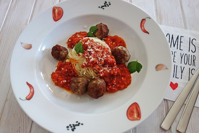 Spaghetti mit Tomatensugo von heimwerkerkönig| Chefkoch