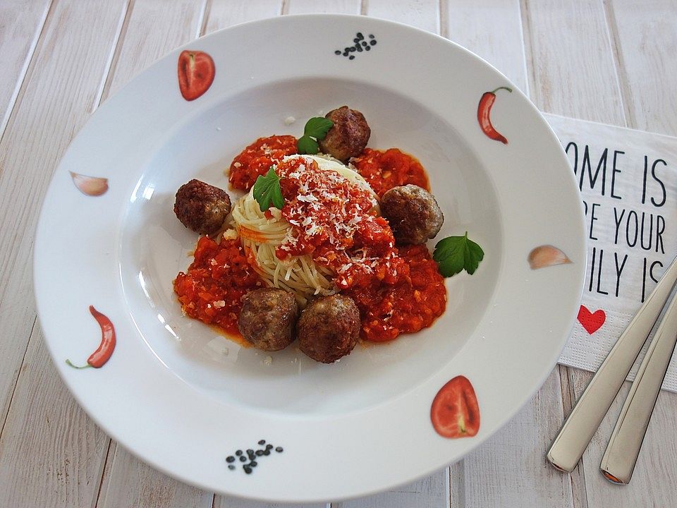 Spaghetti mit Tomatensugo von heimwerkerkönig| Chefkoch