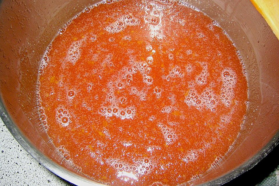 Stachelbeer - Pfirsich - Marmelade