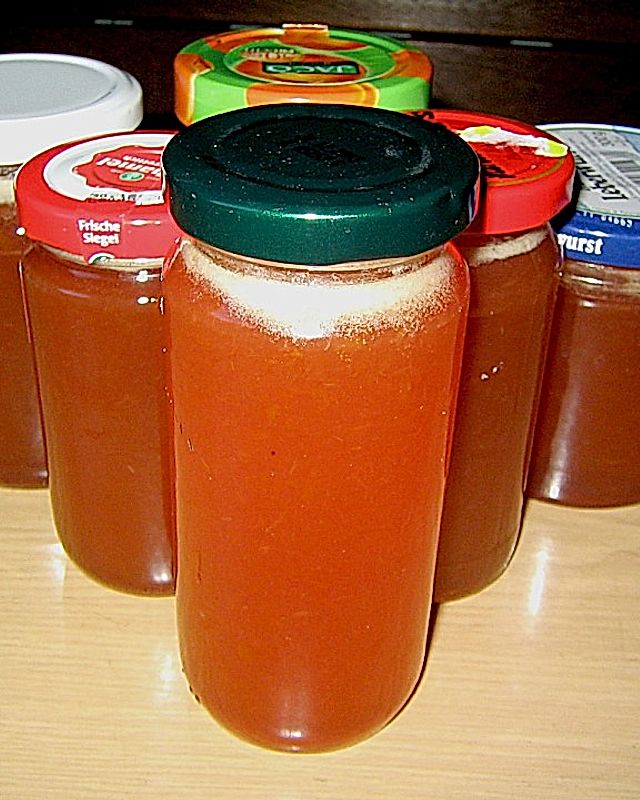 Stachelbeer - Pfirsich - Marmelade