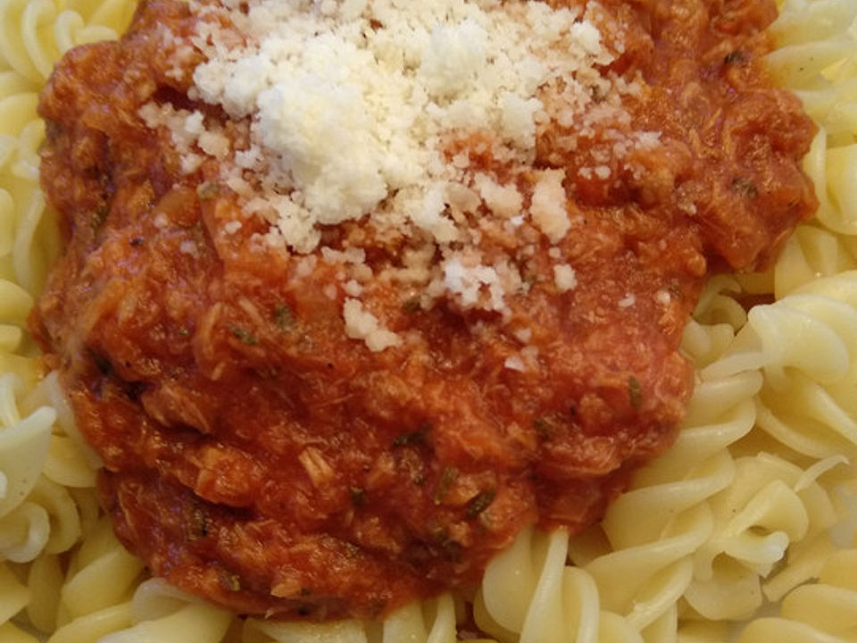 Nudeln in Thunfisch - Tomaten - Sauce von boppers| Chefkoch