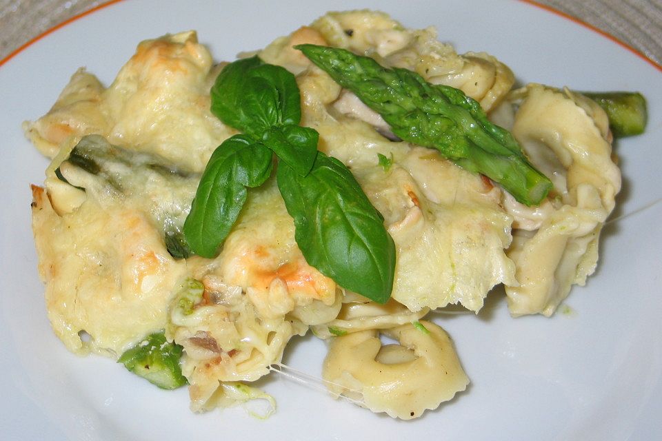 Tortellini - Auflauf mit Spargel