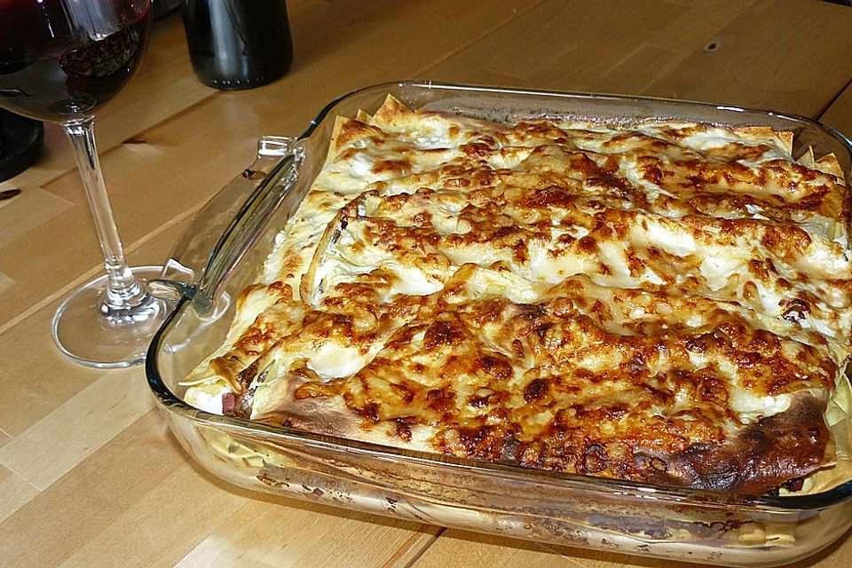 Lasagne mit Fleisch - Ragout