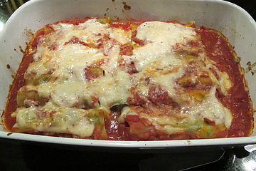 Cannelloni mit Hackfleisch - Spinatfüllung
