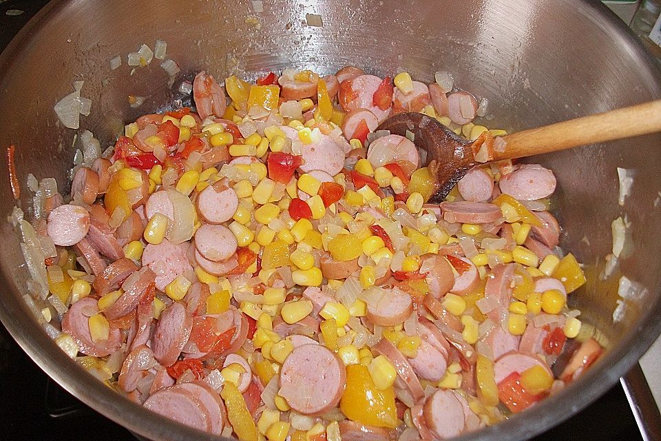 Wurst-Nudel-Pfanne