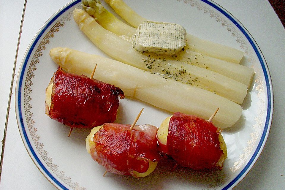 Spargel mit Schinken-Kartoffeln