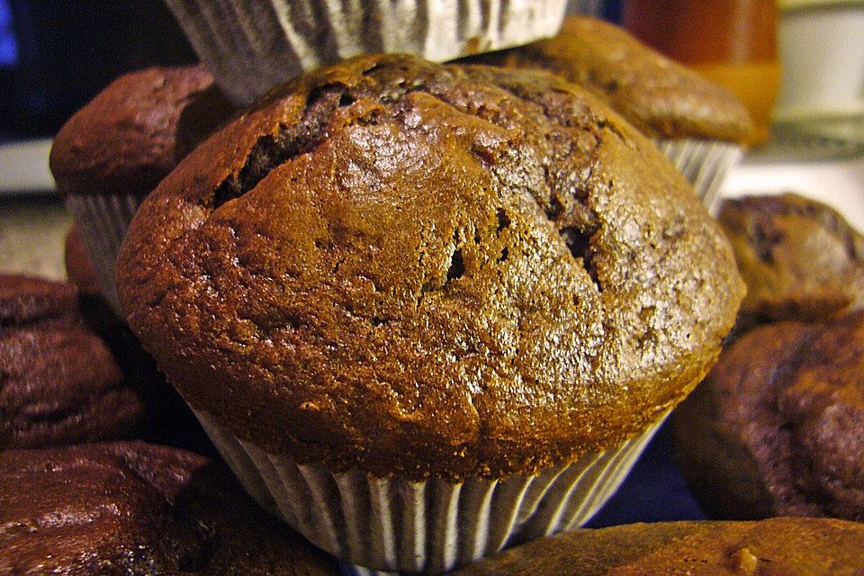 Schokomuffins mit Zartbitterschokolade