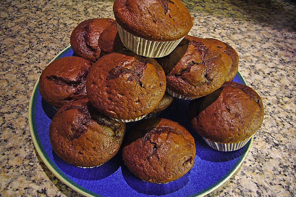 Schokomuffins mit Zartbitterschokolade