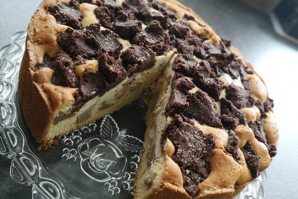 Birnen - Buttermilchkuchen mit Schokozupfen