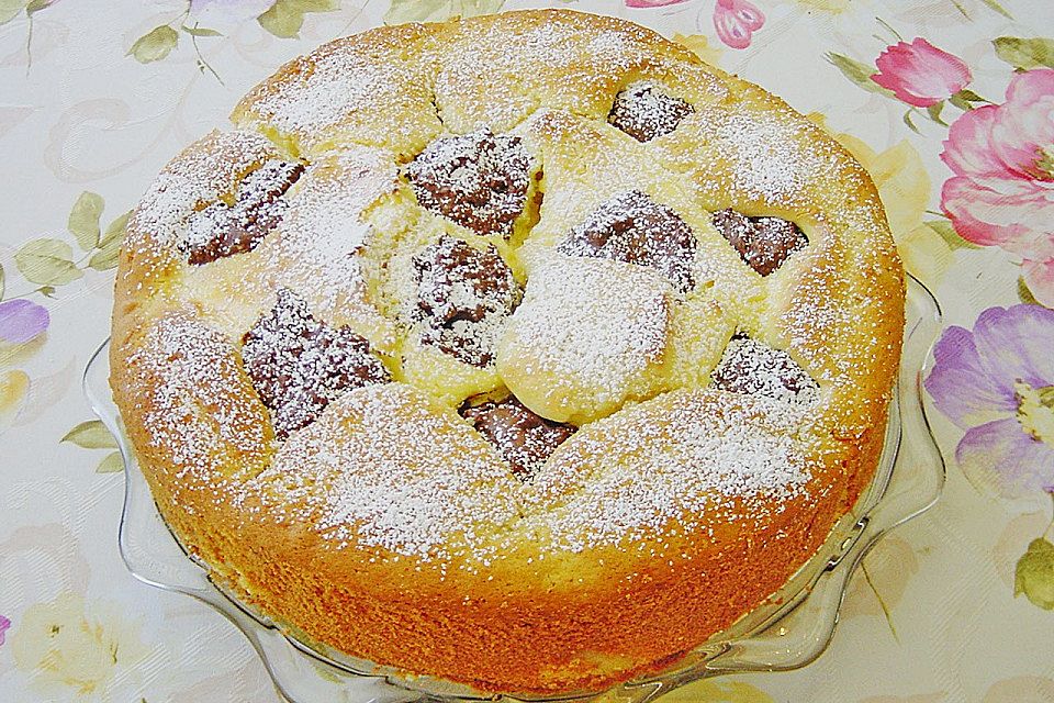 Birnen - Buttermilchkuchen mit Schokozupfen